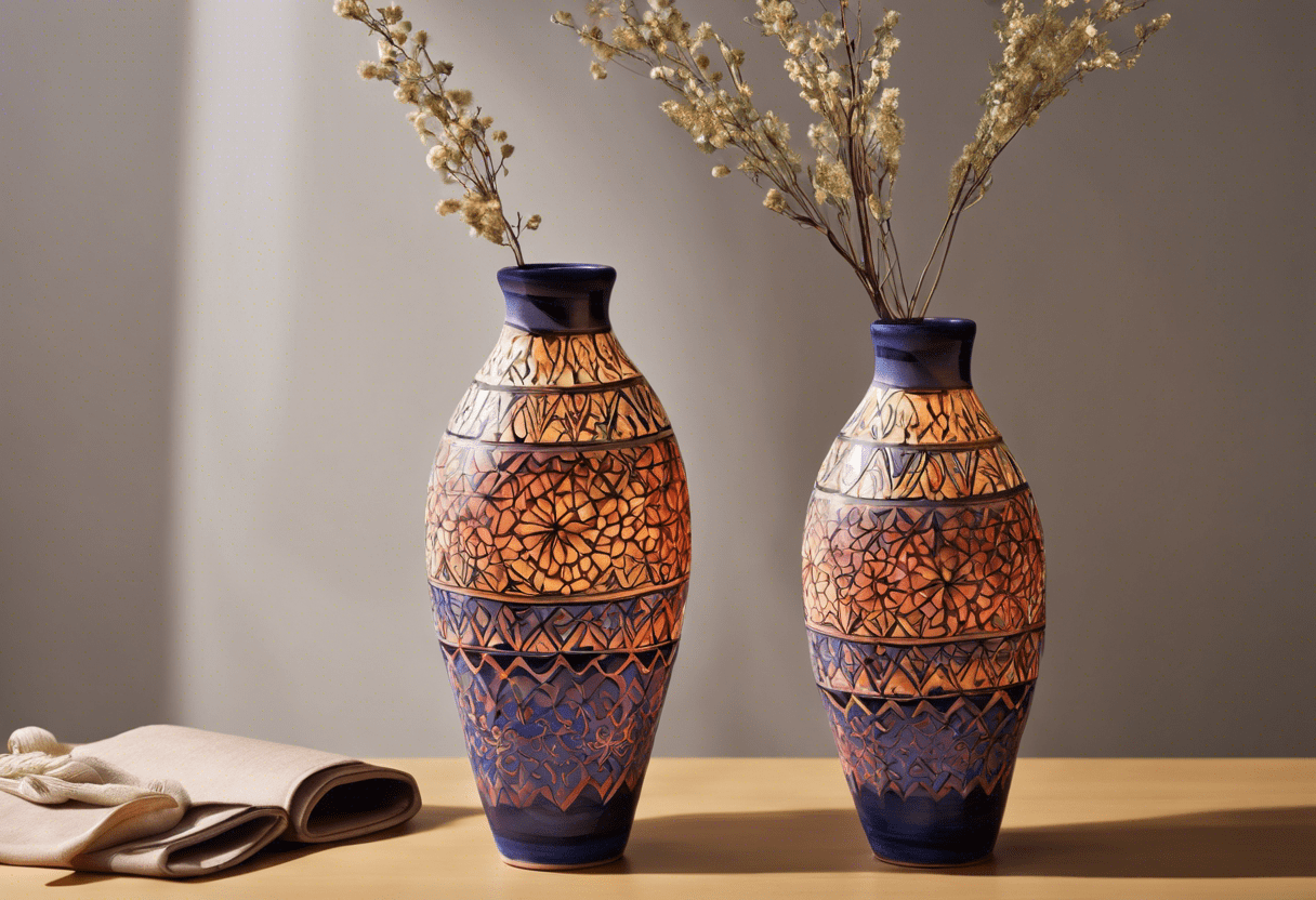 artesanato em vaso de ceramica