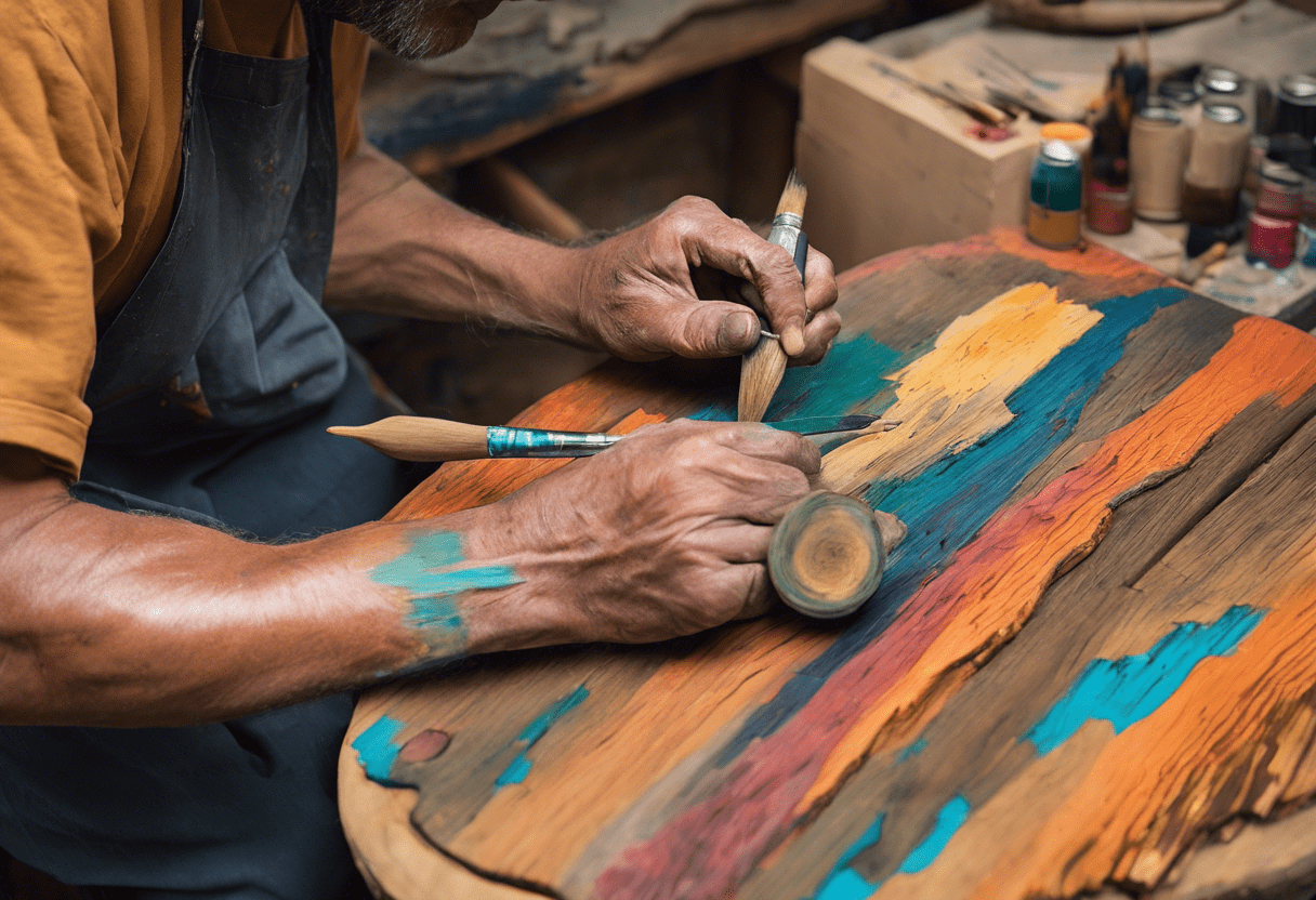 pintura madeira artesanato