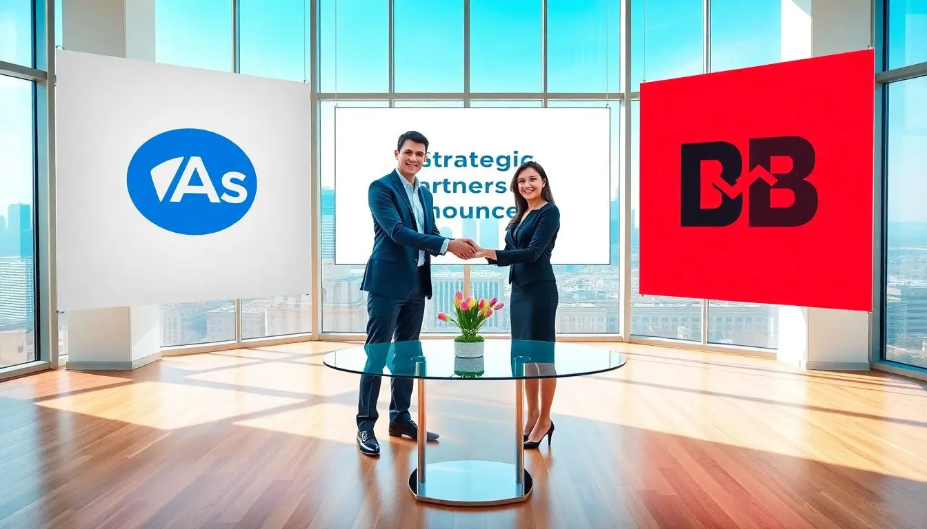 anúncio de parceria entre empresas